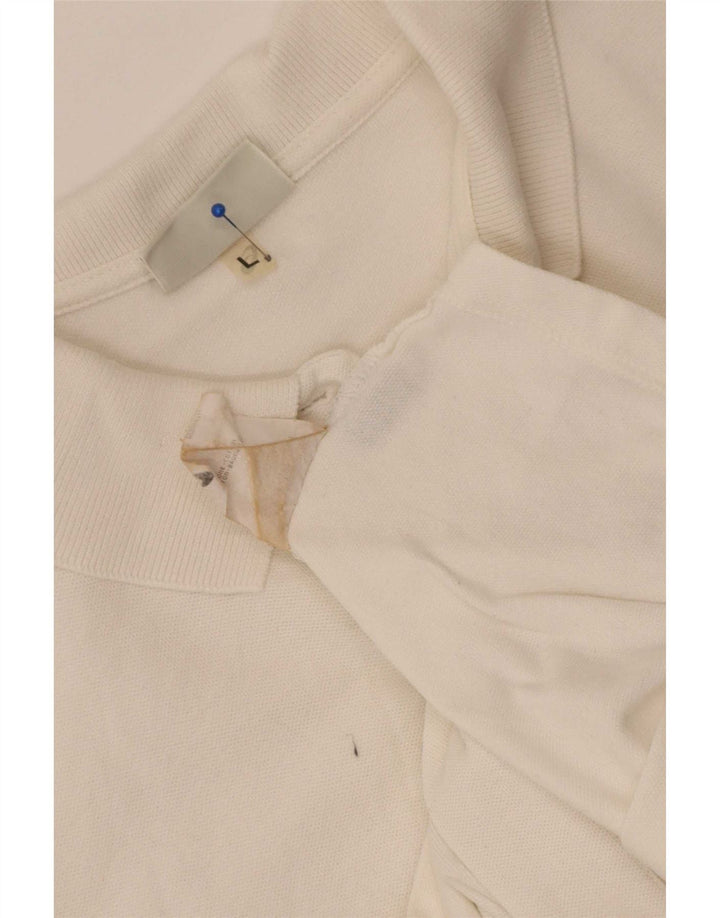 Asics Damen Kurzarmshirt UK 16 Large Weiße Baumwolle