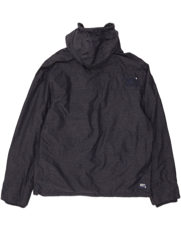 Superdry Herren Windcheater Kapuzen-Windjacke UK 46 3XL Marineblau