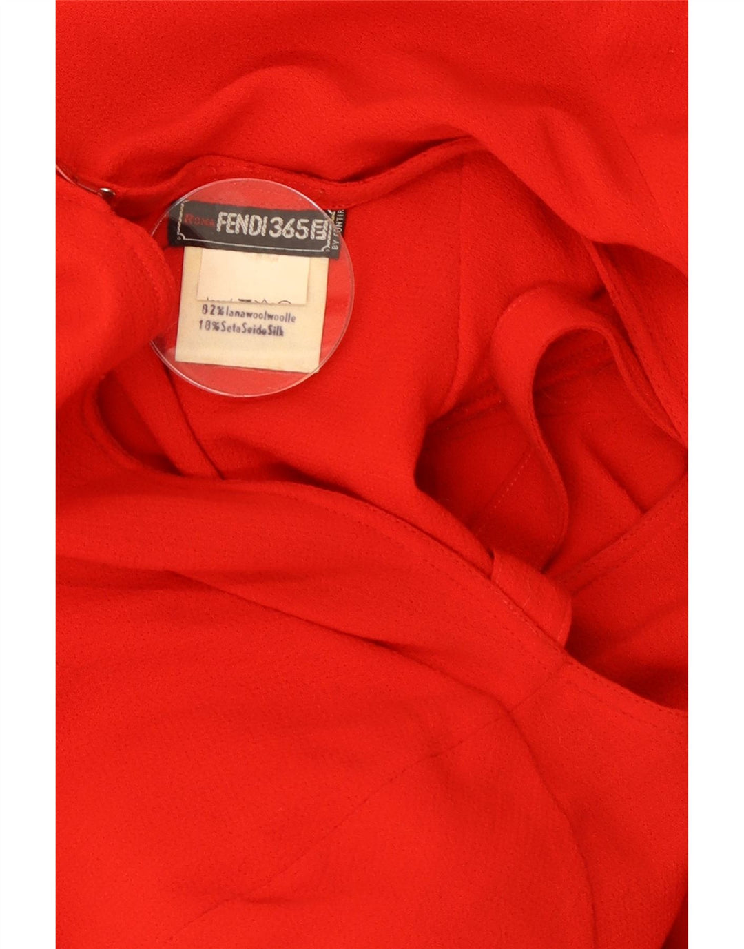 Fendi Damen Langarm-Etuikleid UK 18 XL Rote Wolle