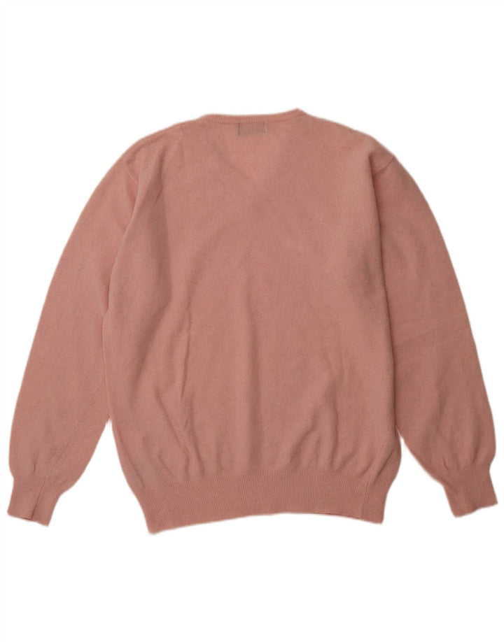 KAPPA Herren-Pullover mit V-Ausschnitt, große rosa Wolle