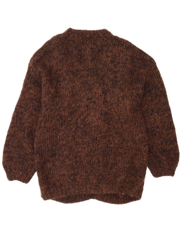 Laura Patrizia Damen-Cardigan mit Grafik, Gr. 18, XL, braun meliert