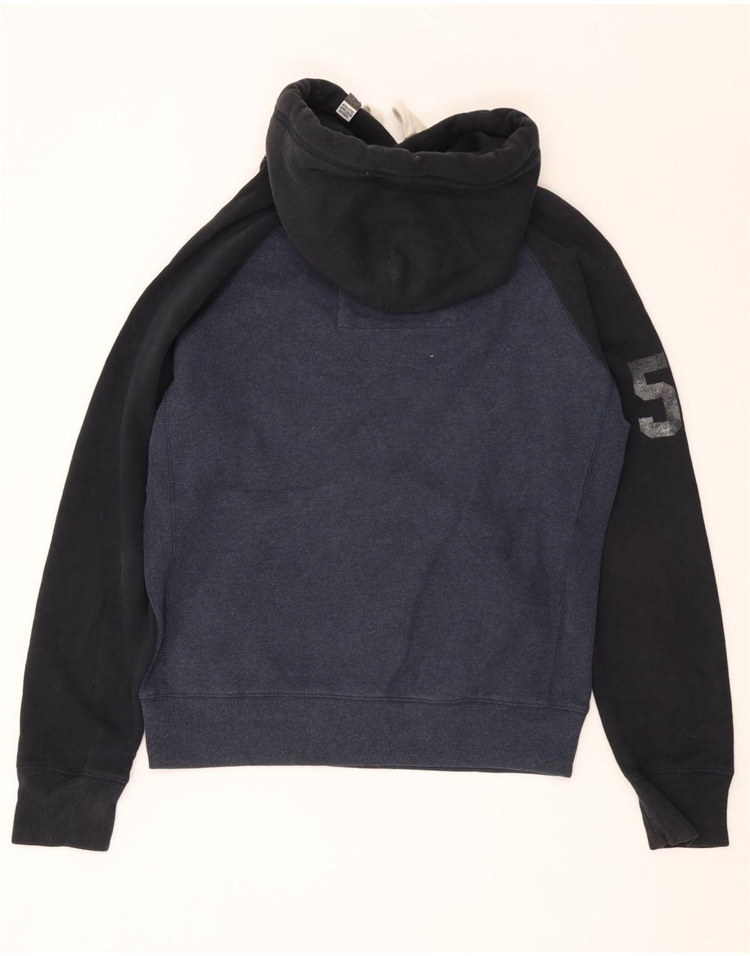 SUPERDRY Herren-Kapuzenpullover mit Grafik, groß, marineblau, Blockfarben-Baumwolle