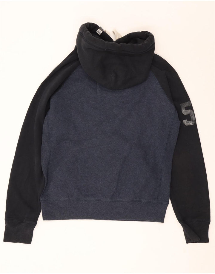 SUPERDRY Herren-Kapuzenpullover mit Grafik, groß, marineblau, Blockfarben-Baumwolle