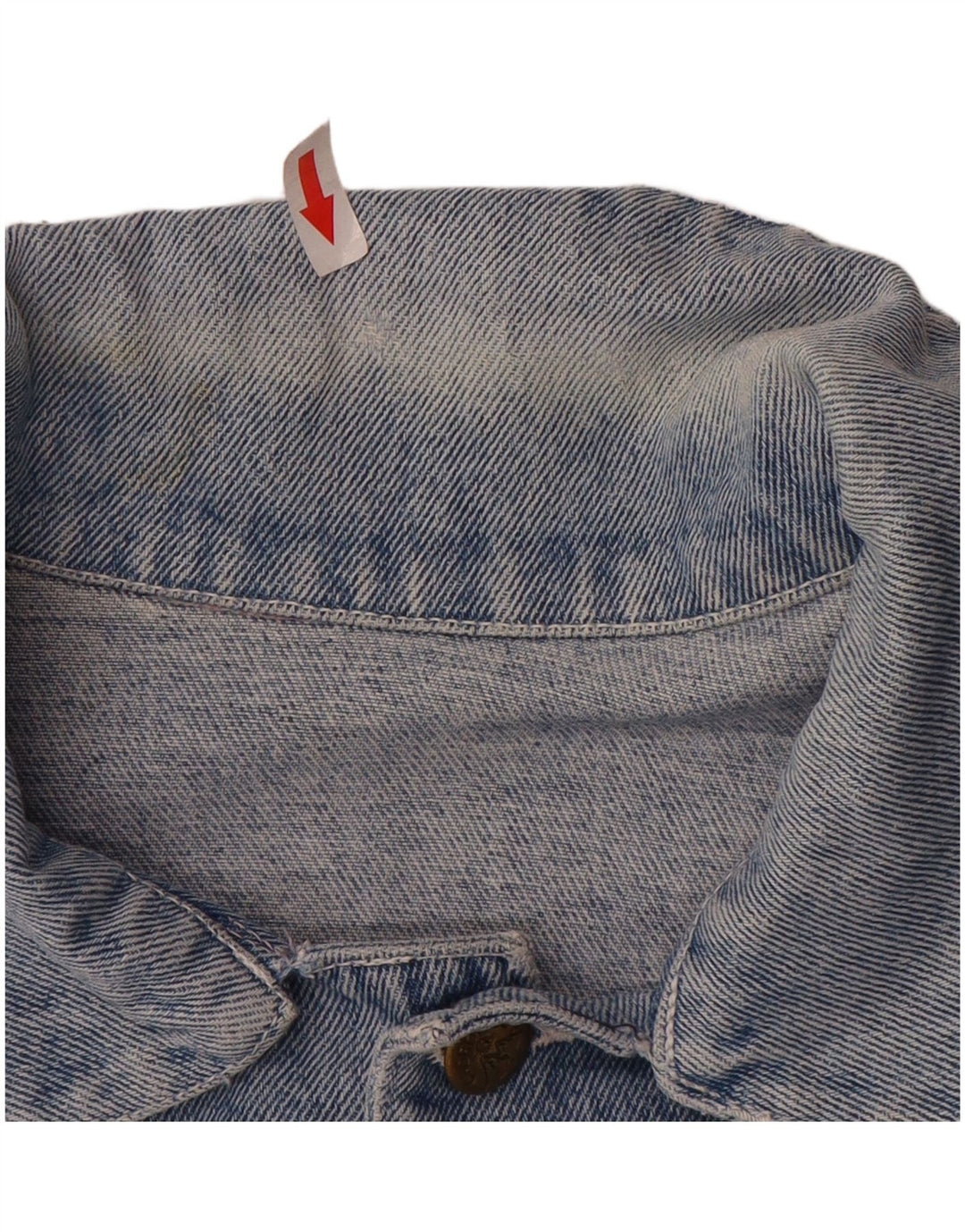 Cherokee Herren-Jeansjacke mit Grafik, UK 40, große blaue geometrische Baumwolle