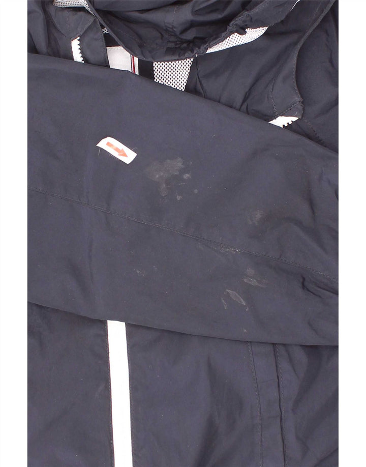 Tommy Hilfiger Jungen-Regenjacke mit grafischer Kapuze, 5–6 Jahre, Marineblau