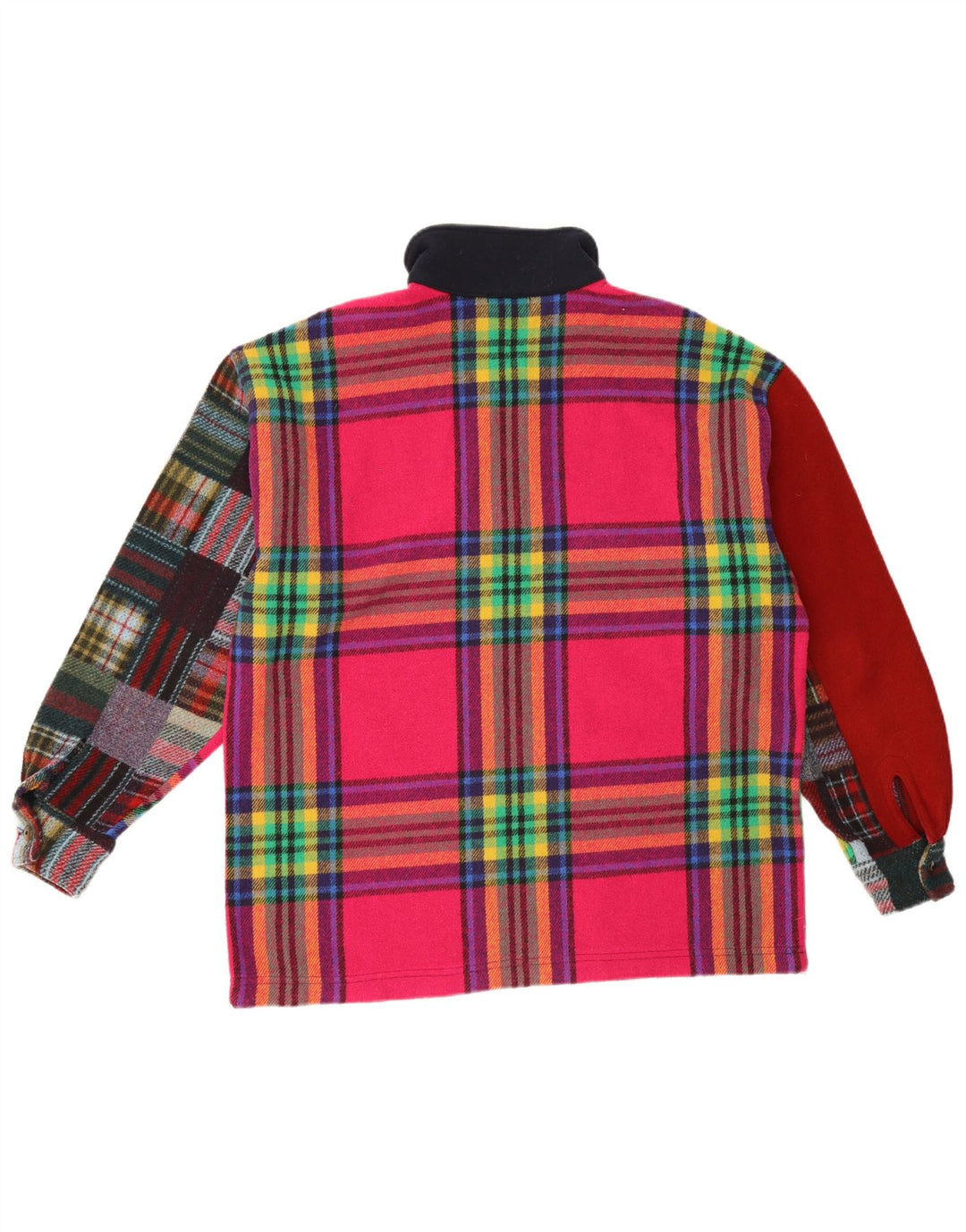 Vintage Herren Pullover Flanellhemd, groß, mehrfarbig, kariert, Acryl