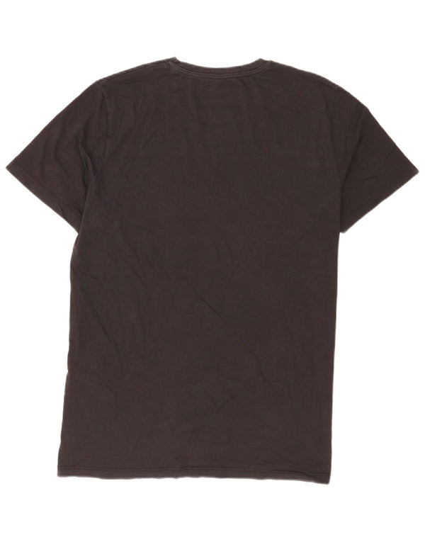 Jack & Jones Herren-T-Shirt mit Grafik, groß, aus schwarzer Baumwolle