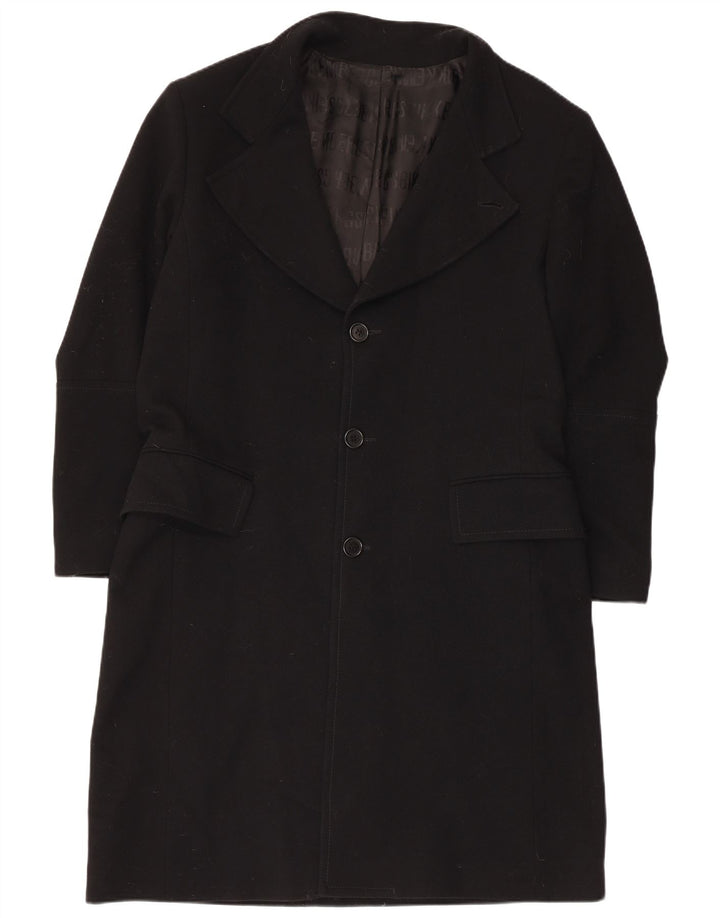 Bikkembergs Herrenmantel IT 52 XL Schwarze Wolle