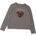 CONVERSE Girls Graphic Top Long Sleeve 13-14 Years XL Grey Vintage Converse and Second-Hand Converse from Messina Hembry 