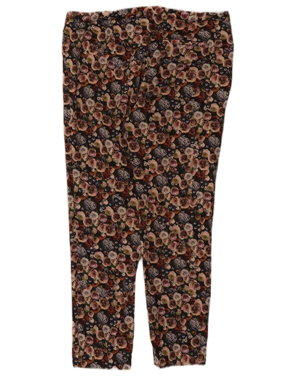 Schmale, kurze Hose für Damen von Zara, Größe L, W30, L26, mehrfarbig, Blumenmuster