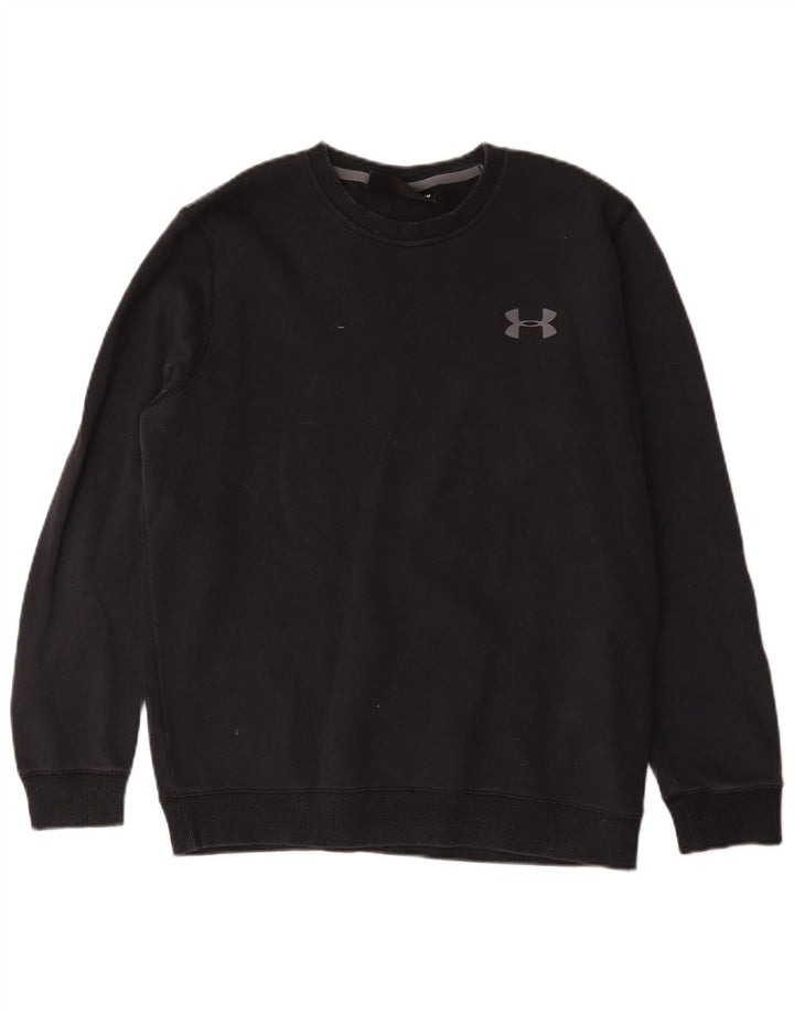 Under Armour Herren Cold Gear Sweatshirt Pullover Mittelschwarze Baumwolle