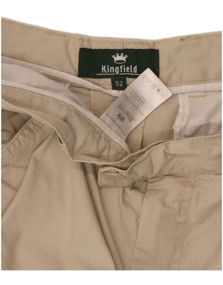 Kingfield Herren Cargoshorts IT 52 XL W34 Beige Baumwolle
