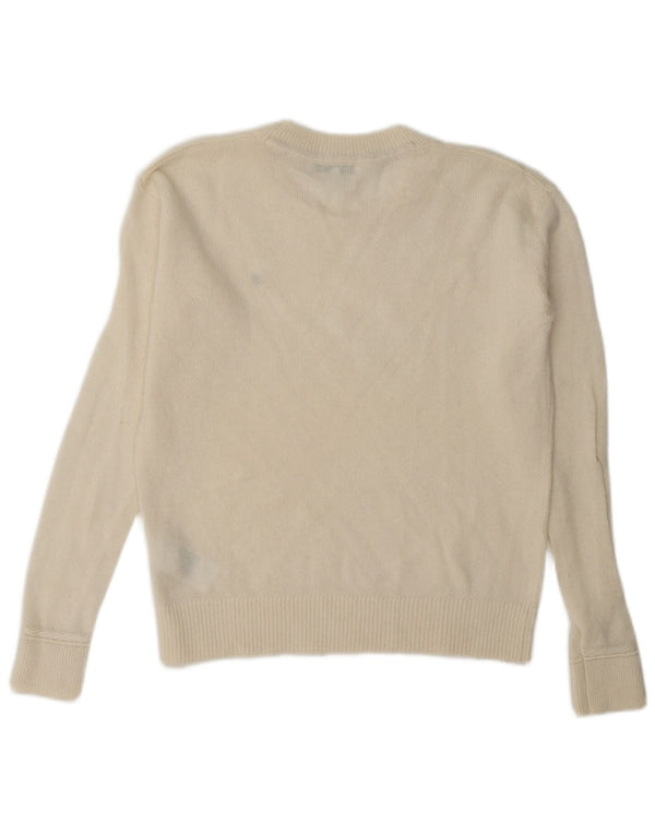 Tommy Hilfiger Damen-Pullover, übergroß, Rundhalsausschnitt, Gr. 6, XS, gebrochenes Weiß