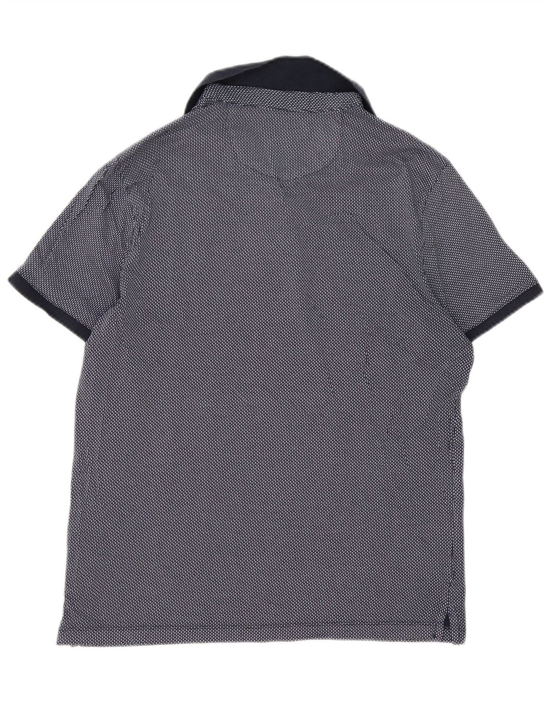 Michael Kors Herren-Poloshirt aus mittelblauer Gingham-Baumwolle in Marineblau