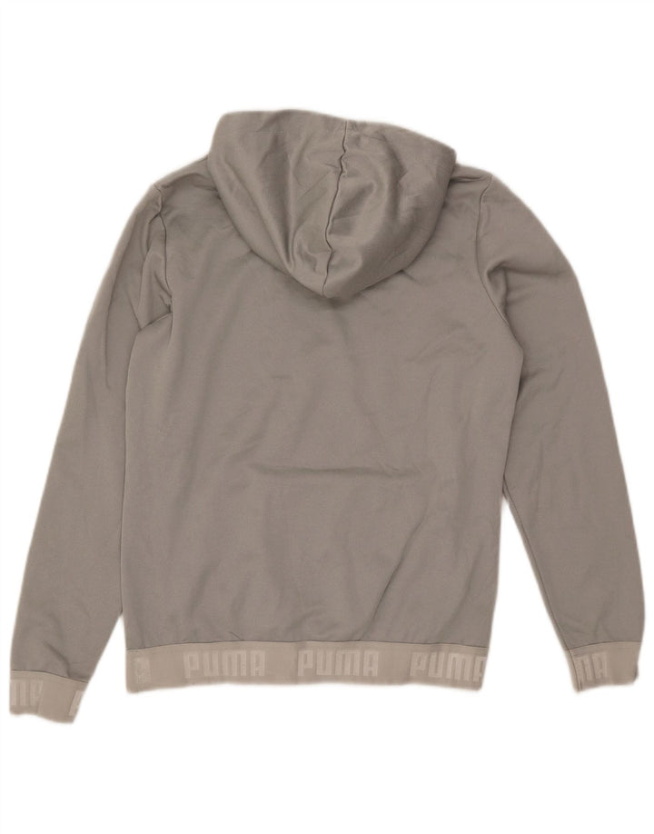 PUMA Damen Graphic Hoodie Pullover UK 12 Mittelgraues Polyester