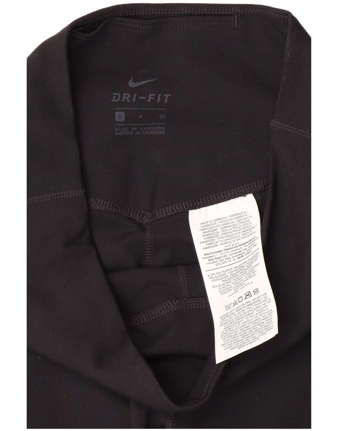 NIKE Womens Dri Fit Capri Leggings UK 8 Small Schwarz Polyester
