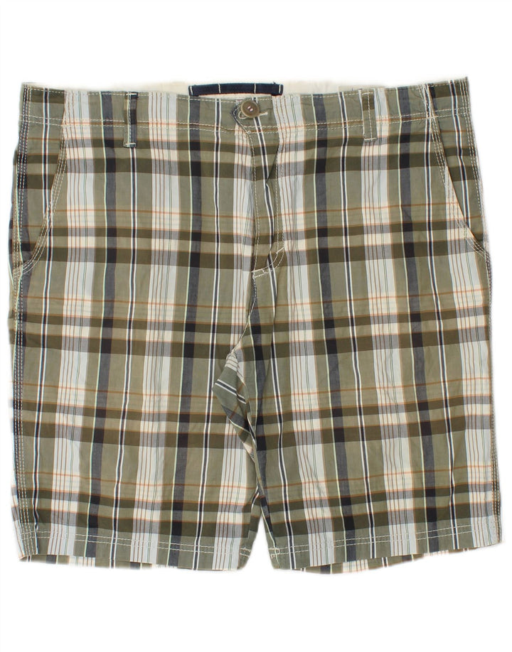 Playlife Herren Chino-Shorts W36 Large Khaki Plaid
