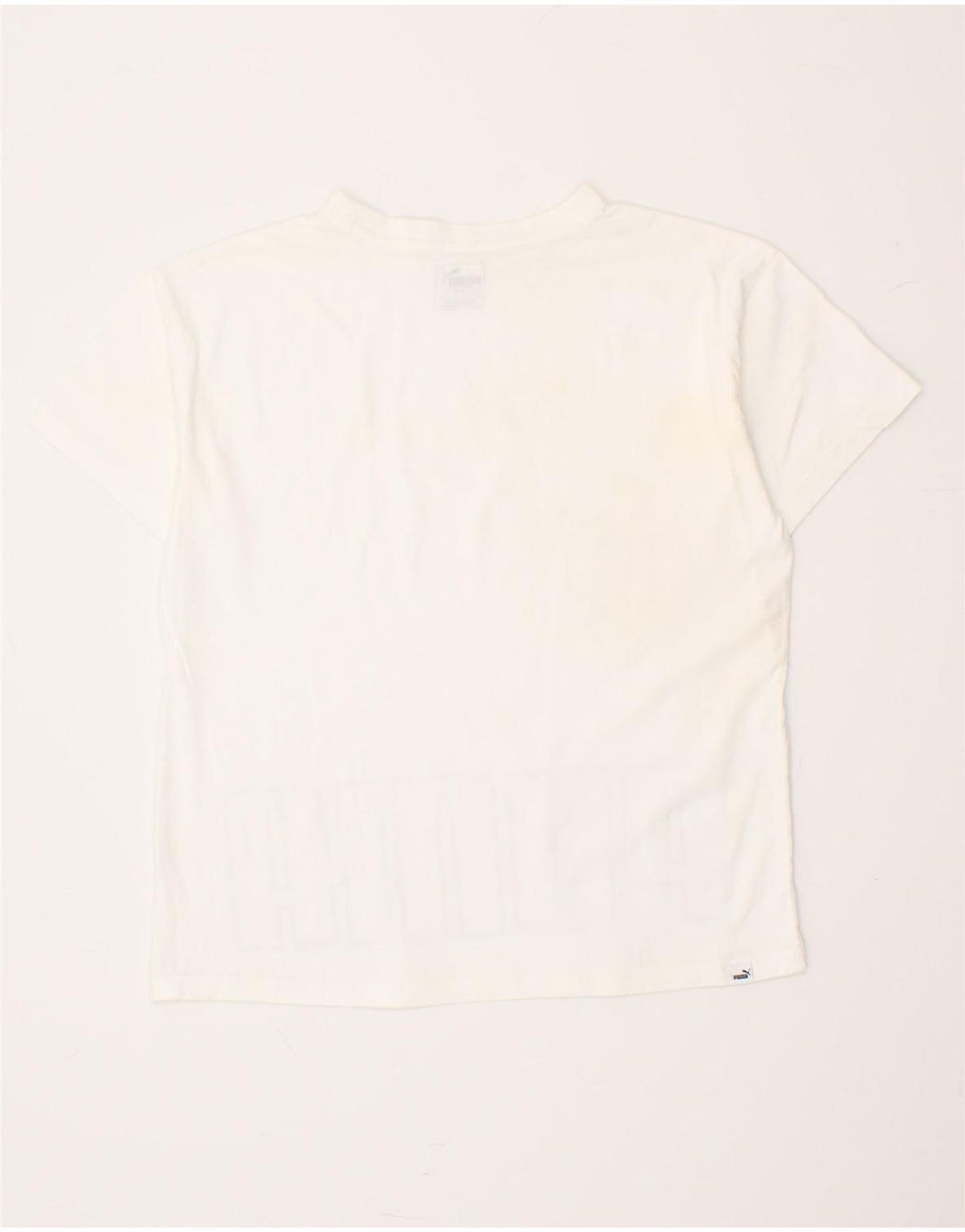 PUMA Boys Graphic T-Shirt Top 15-16 Years White Vintage Puma and Second-Hand Puma from Messina Hembry 