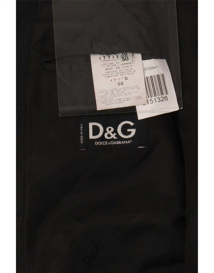 Dolce & Gabbana Herren Ittierre 3-Knopf-Blazerjacke IT 50 Große graue Wolle