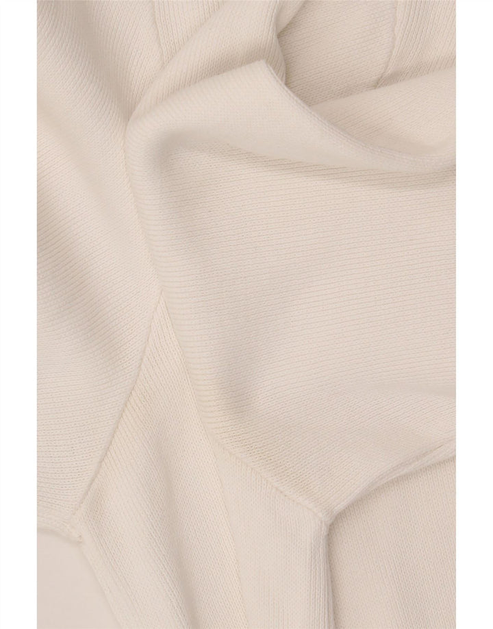 Zara Herren-Pullover mit Rundhalsausschnitt, Größe L, Weiß