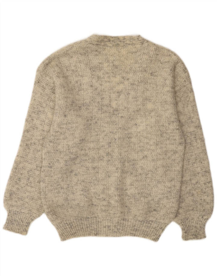 Cido Herren-Strickjacke, groß, beige meliert, Acryl