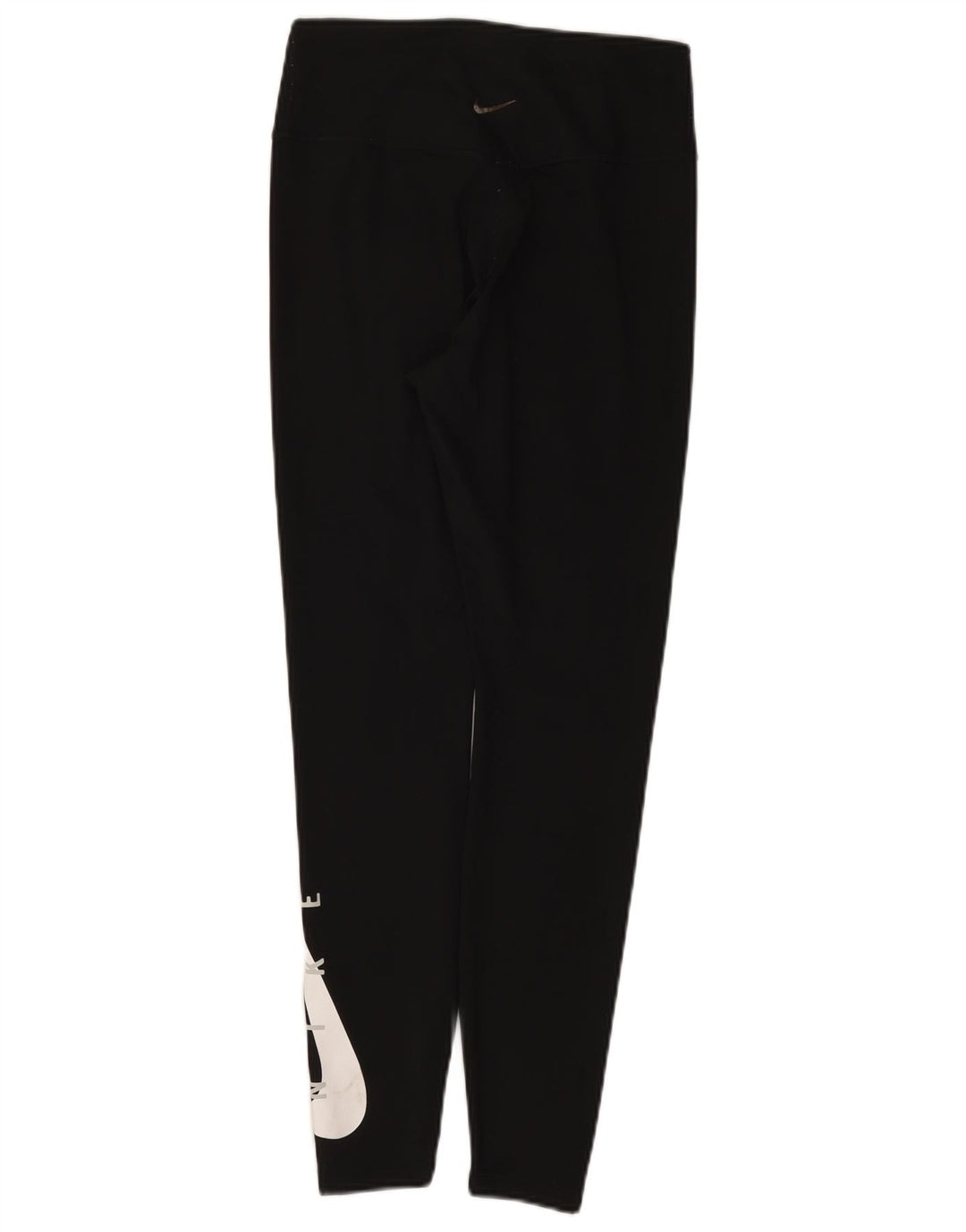 Nike Damen Dri Fit Graphic Leggings UK 12 Mittelschwarzes Polyester