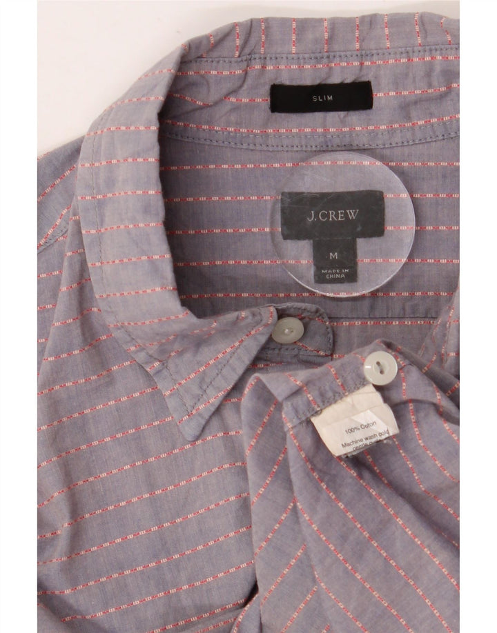 J. CREW Herren-Slim-Fit-Hemd aus mittelgrauer, gestreifter Baumwolle