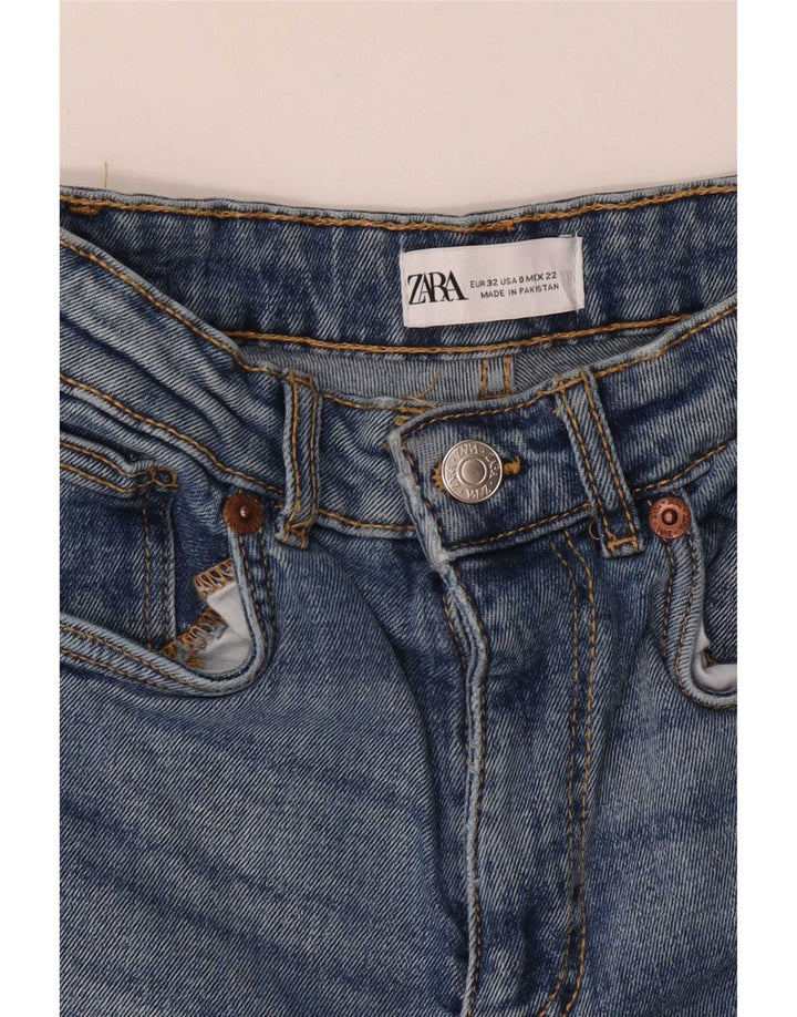 Zara Damen Schlagjeans EU 32 2XS W22 L25 Blau