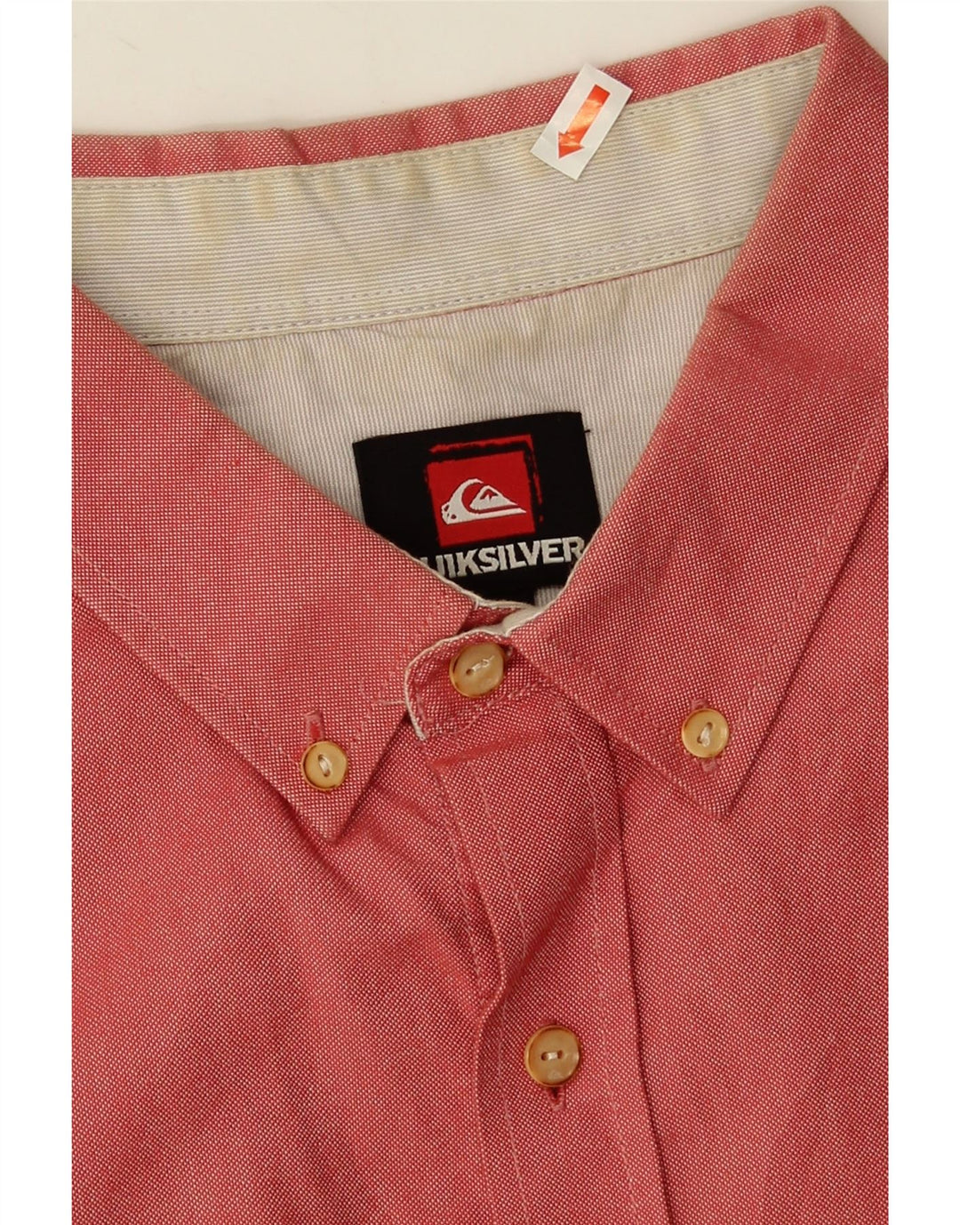 Quiksilver Herren-Kurzarmhemd, Größe L, Rot, Baumwolle