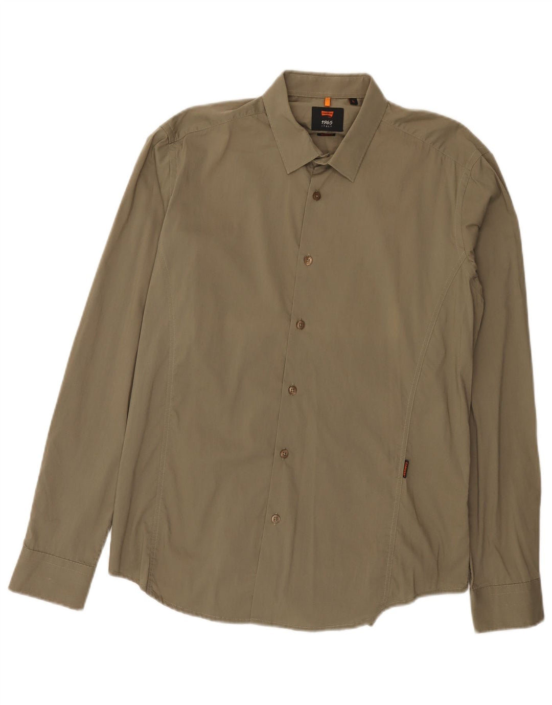 Carrera Herren Slim-Fit-Hemd, groß, Khaki, Baumwolle