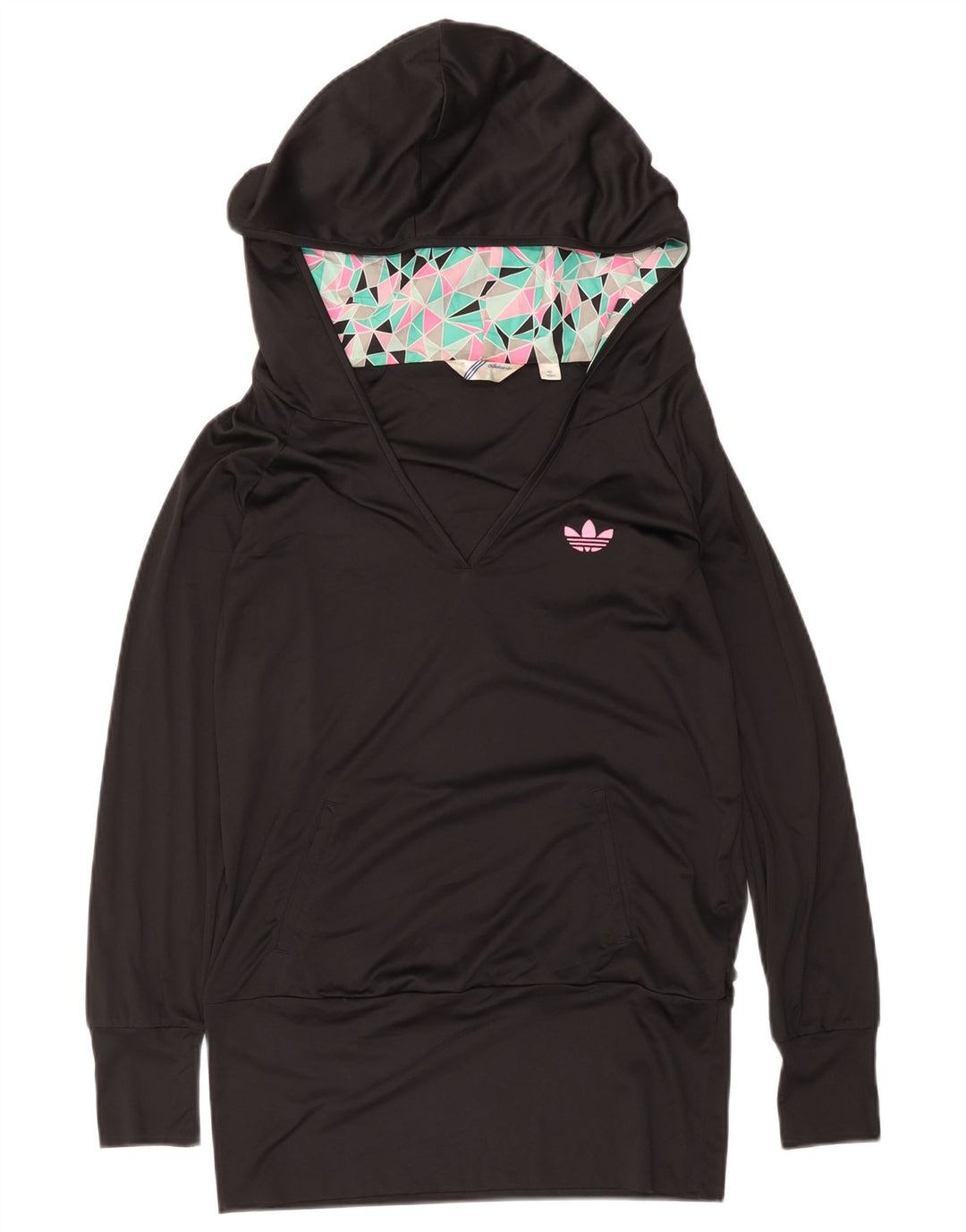 Adidas Damen Kapuzenpullover EU 38 Mittelschwarzes Polyester