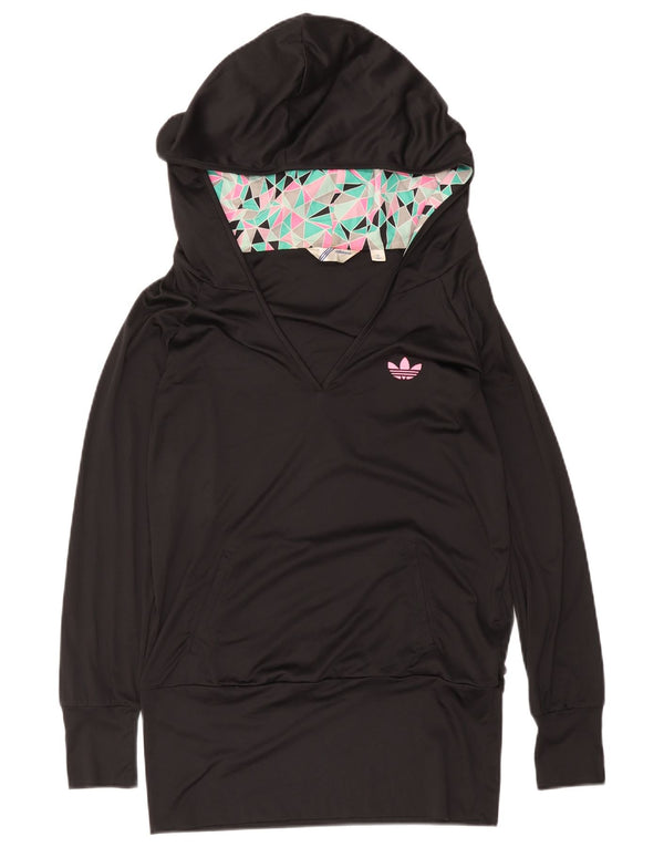 Adidas Damen Kapuzenpullover EU 38 Mittelschwarzes Polyester
