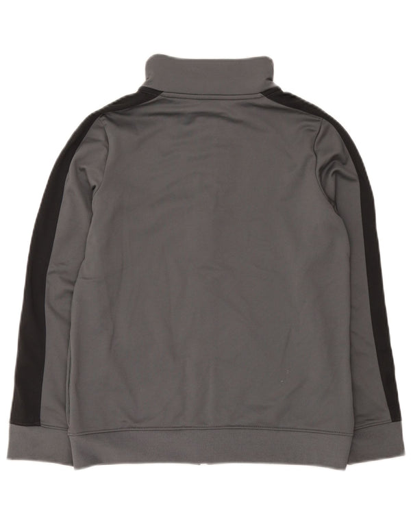 Under Armour Jungen-Trainingsanzug-Top-Jacke, 9–10 Jahre, Mittelgrau, Farbblock