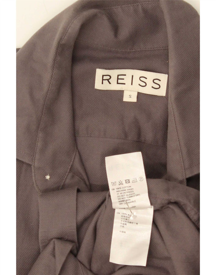 Reiss Herren-Hemd, Größe S, Grau, Baumwolle