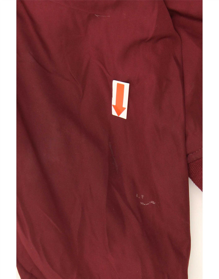 Vans Herren-Bomberjacke mit Kapuze, UK 38, mittleres Burgunderrot, Farbblock-Polyester