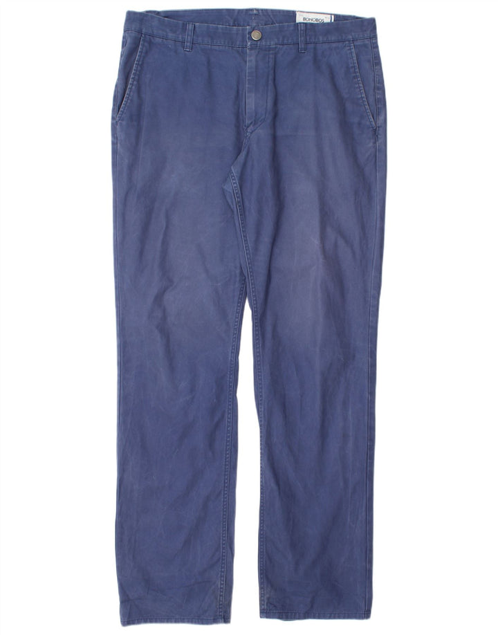 BONOBOS Gerade Chino-Hose für Herren, W35, L34, Blau, Baumwolle