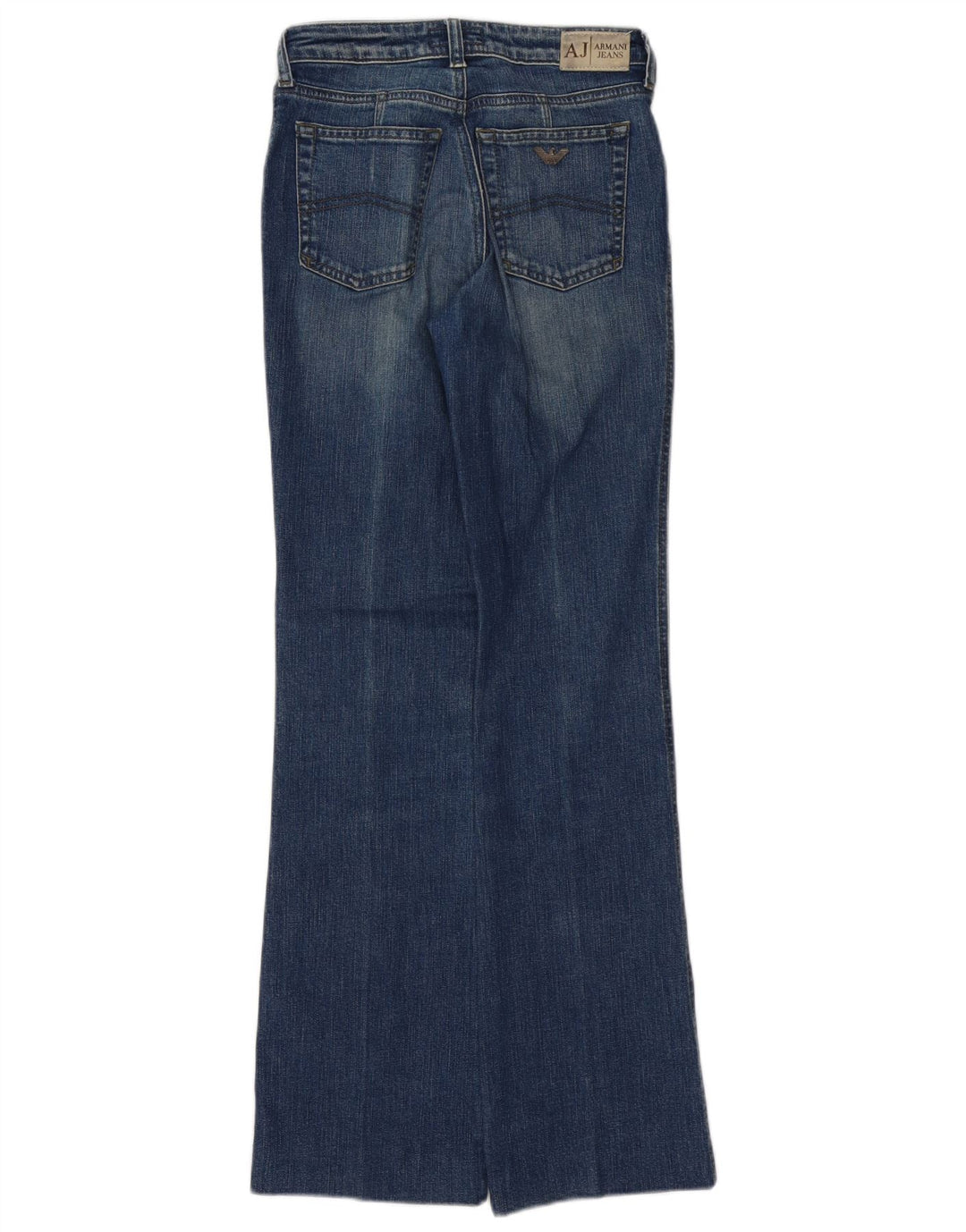 ARMANI Damen Bootcut Jeans W25 L29 Blaue Baumwolle