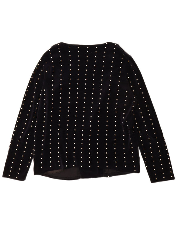 Zara Damen Trafaluc 1-Knopf-Blazerjacke UK 14 Medium Navy Blue Spotted