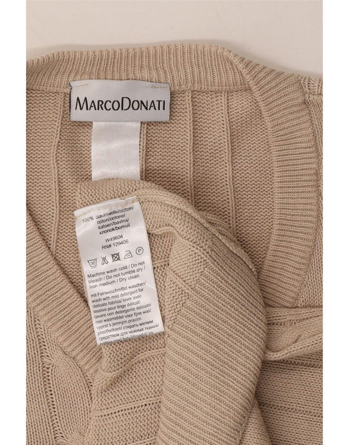 VINTAGE Mens Vest Tank Top Large Beige Cotton Vintage Vintage and Second-Hand Vintage from Messina Hembry 