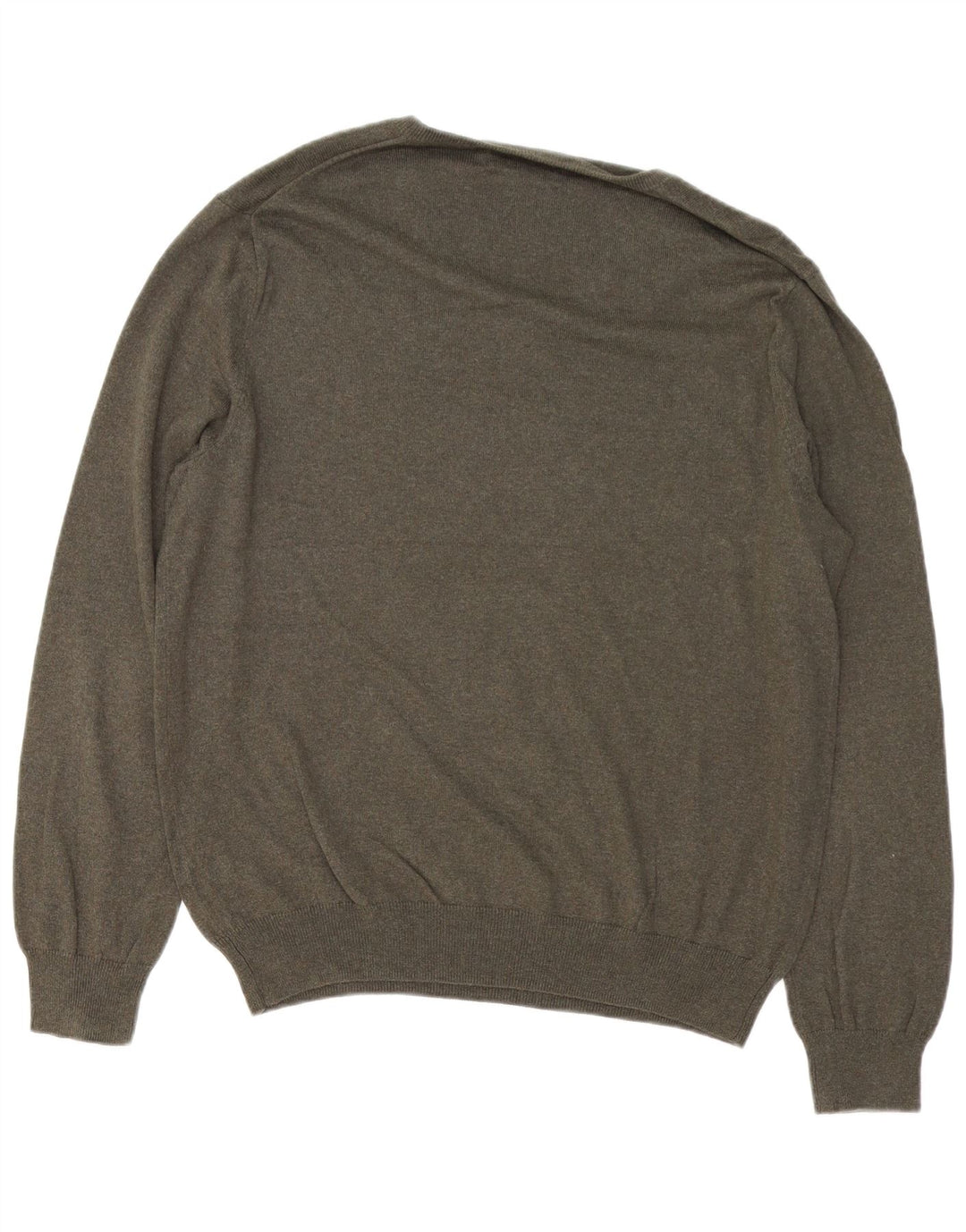 J. CREW Herren-Pullover mit V-Ausschnitt, groß, Khaki, Baumwolle