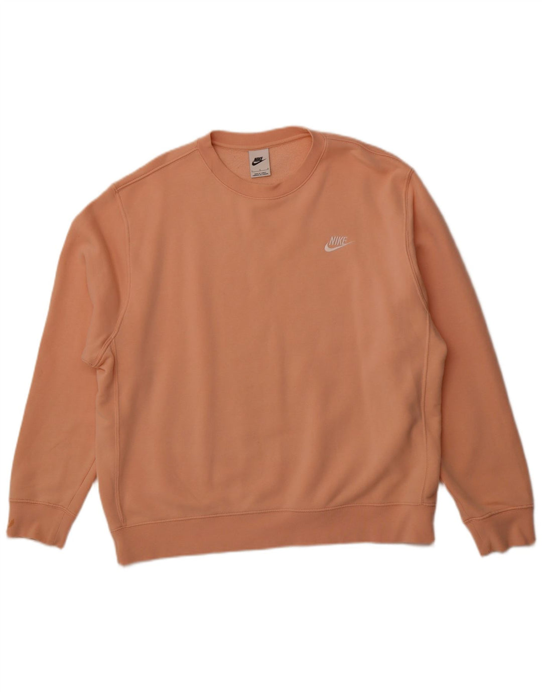 NIKE Herren Sweatshirt Pullover Large Orange Baumwolle