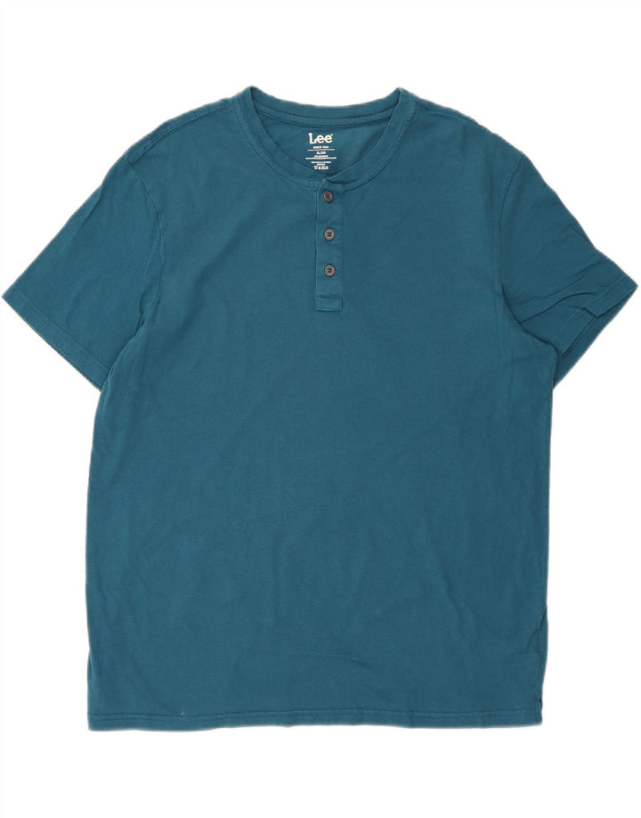 LEE Mens T-Shirt Top XL Blue Cotton Vintage Lee and Second-Hand Lee from Messina Hembry 