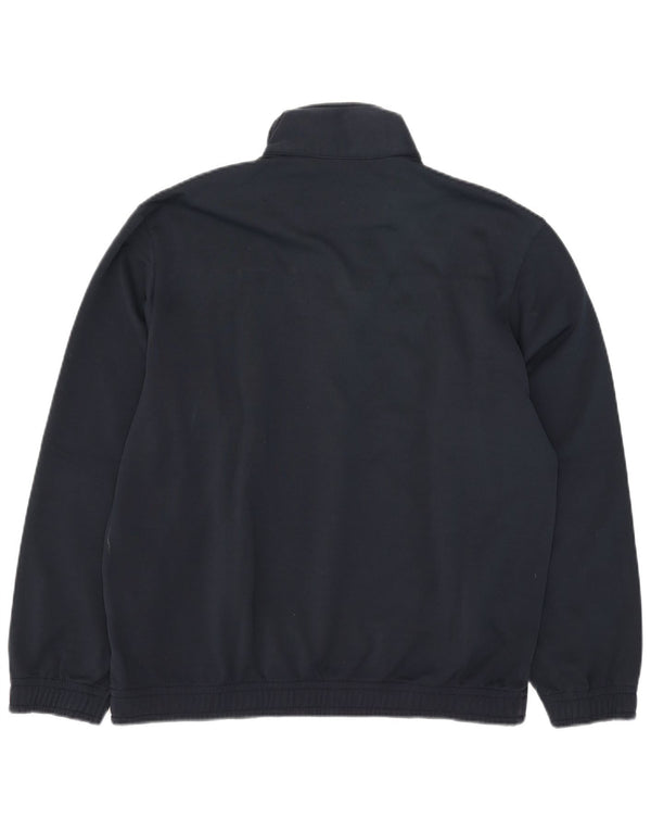 Lotto Mens Zip Neck Sweatshirt Jumper XL Navy Blue Polyester