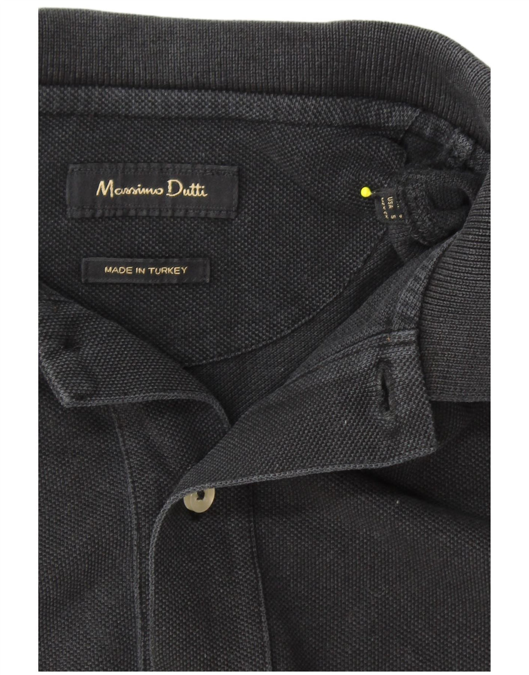 MASSIMO DUTTI Herren Poloshirt Small Schwarz