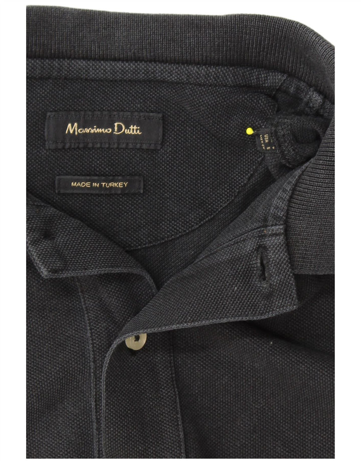 MASSIMO DUTTI Herren Poloshirt Small Schwarz