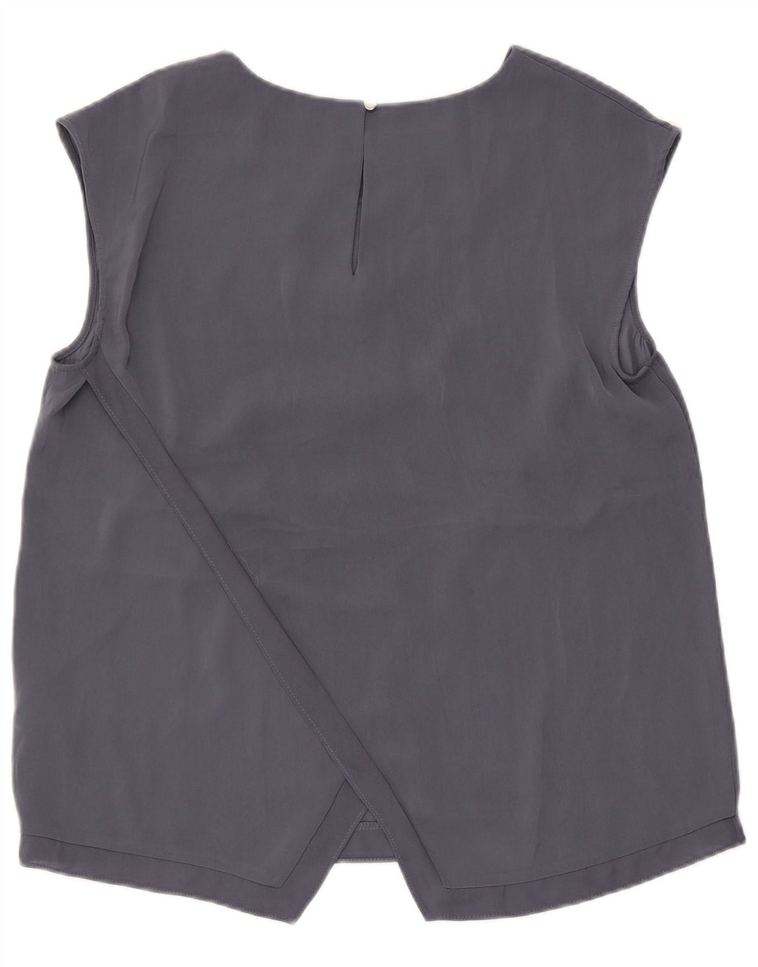 Oasis Ärmelloses Damen-Blusenoberteil UK 12 Mittelgraues Polyester