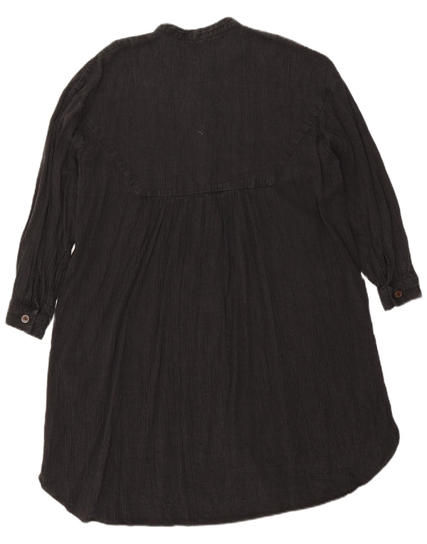 Zara Damen Langarm-Oversize-Hemdkleid, Gr. 10, S, Schwarz