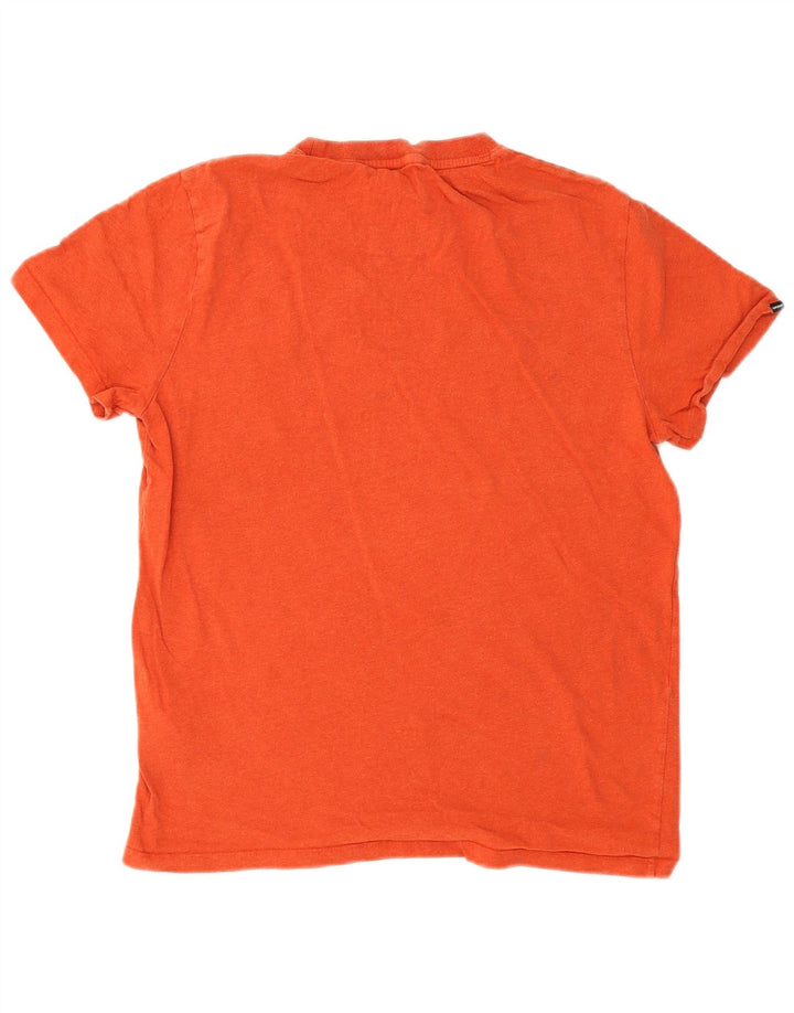 Superdry Herren T-Shirt Top Large Orange Baumwolle