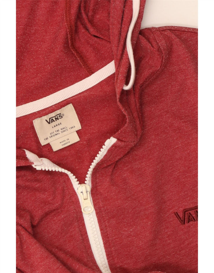 Vans Herren-Kapuzenpullover mit Reißverschluss, Größe L, Rot