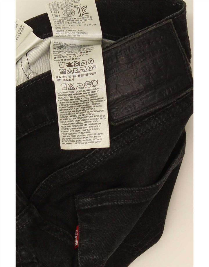 Levi's Herren 511 Slim Jeans W32 L32 schwarze Baumwolle